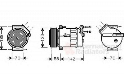 VAN WEZEL 4700k067 -  Компрессор, кондиционер